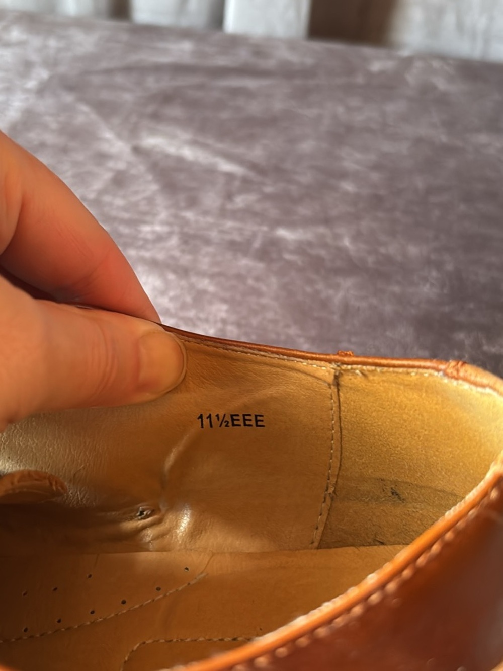 Men's Brown Ombré Leather Dress Shoes Size 11.5 EEE